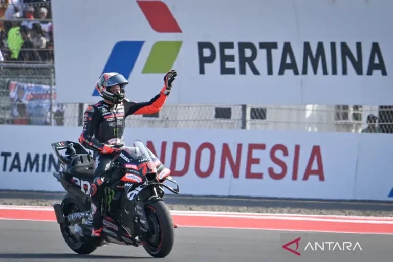 MotoGP Indonesia 2026 didomiminasi tim Aprilia, Marquez hanya di posisi enam