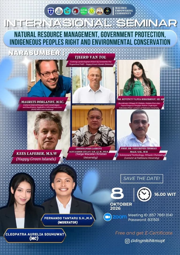 Masyarakat adat butuh perlindungan: Seminar Internasional GMKI Ambon Komisariat Hukum Unpatti