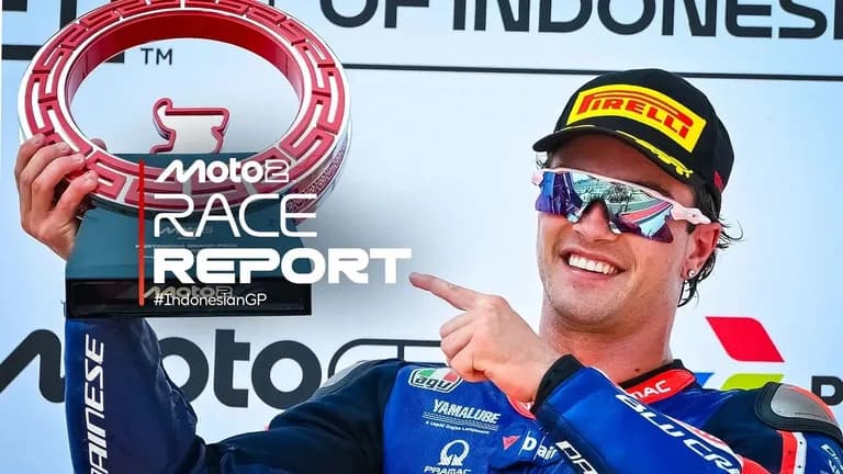 Moto2 Indonesia: Guevara menang dramatis, Mario Aji kena ‘double long lap penalty’
