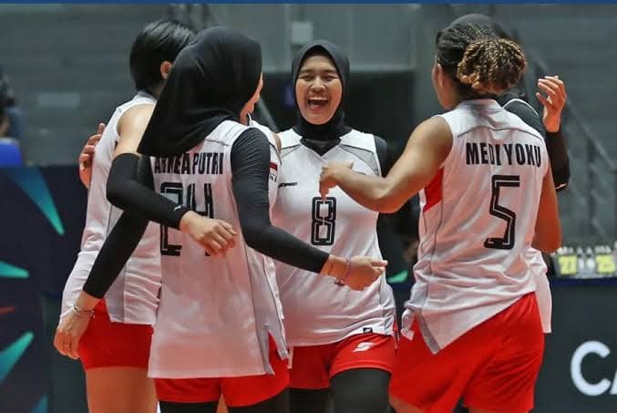 Voli putri juara 3 SEA V Cup