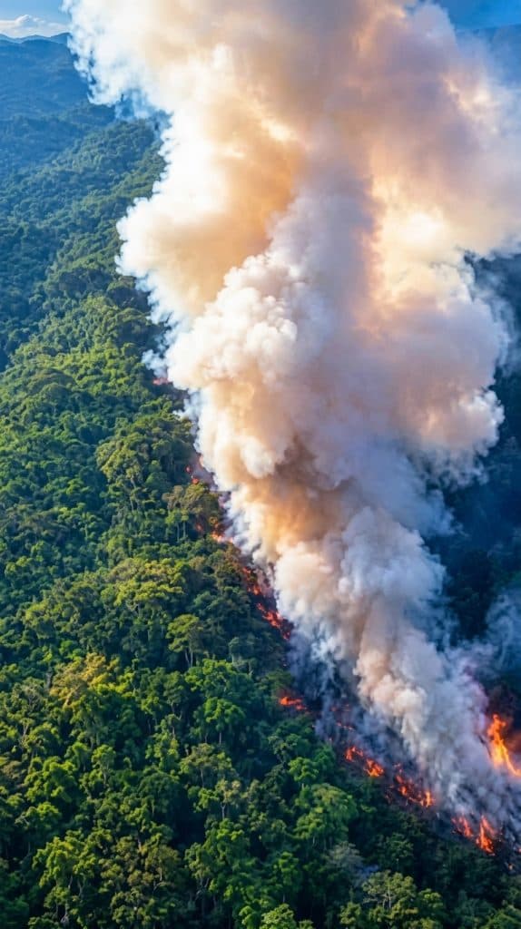 kebakaran Gunung Awu Sangihe
