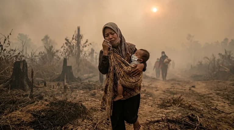 Tragedi Asap Karhutla! Bayi 6 Bulan Kejang - Kejang dan Meninggal !
