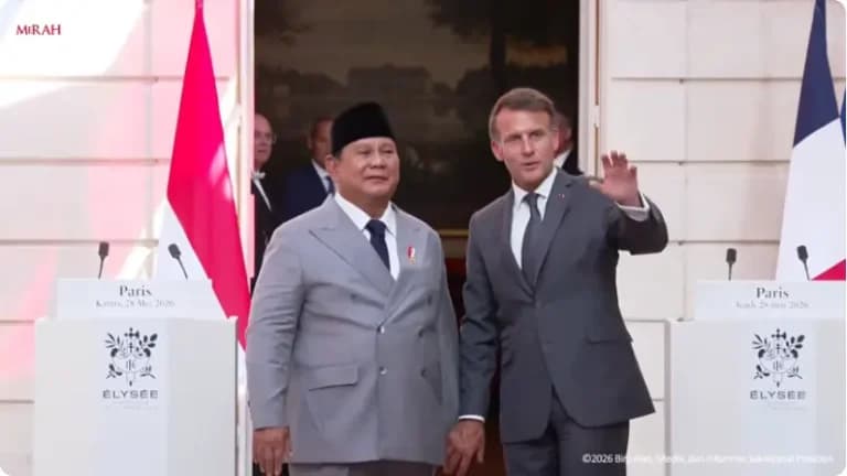 Prabowo-Macron-Setpres