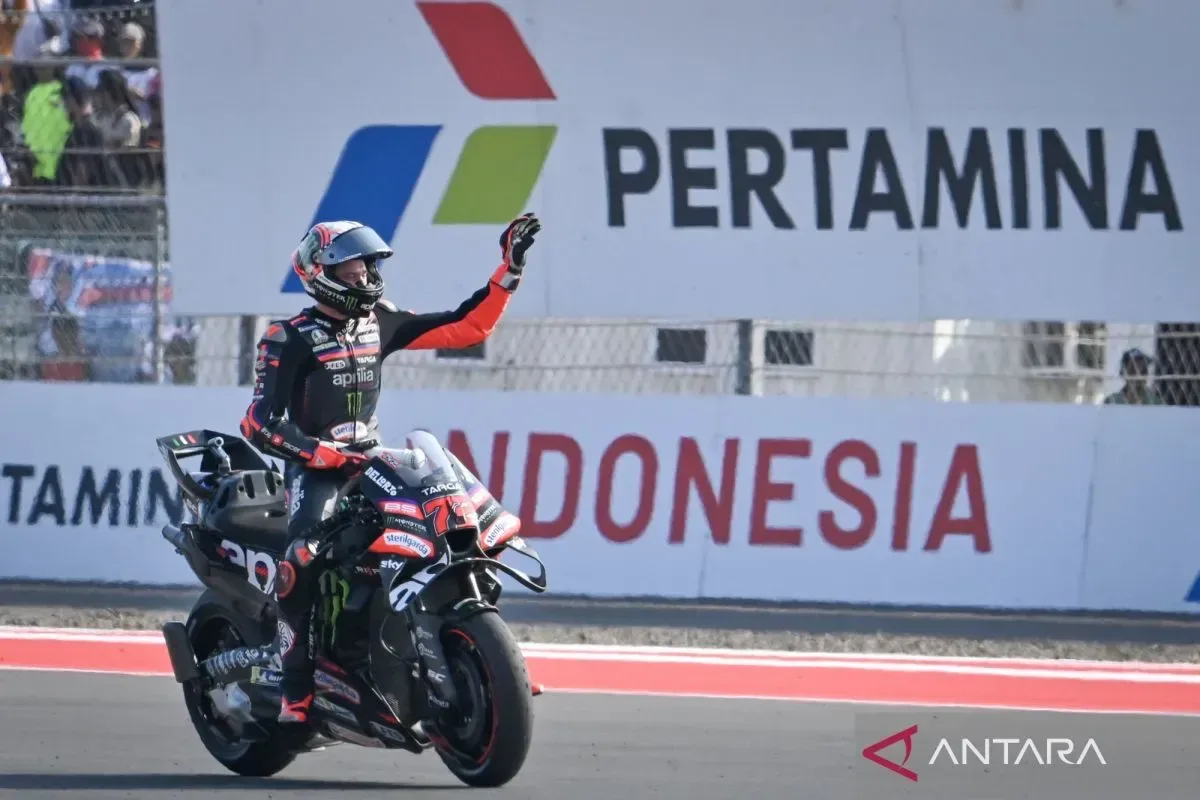 MotoGP Indonesia 2026 didomiminasi tim Aprilia, Marquez hanya di posisi enam