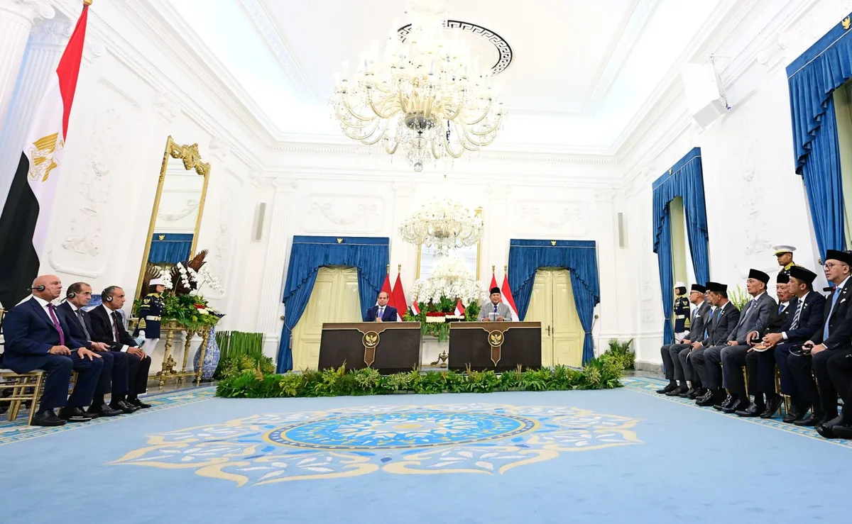 Prabowo dan Presiden Mesir Abdel Fattah El-Sisi bahas penguatan kerja sama bilateral
