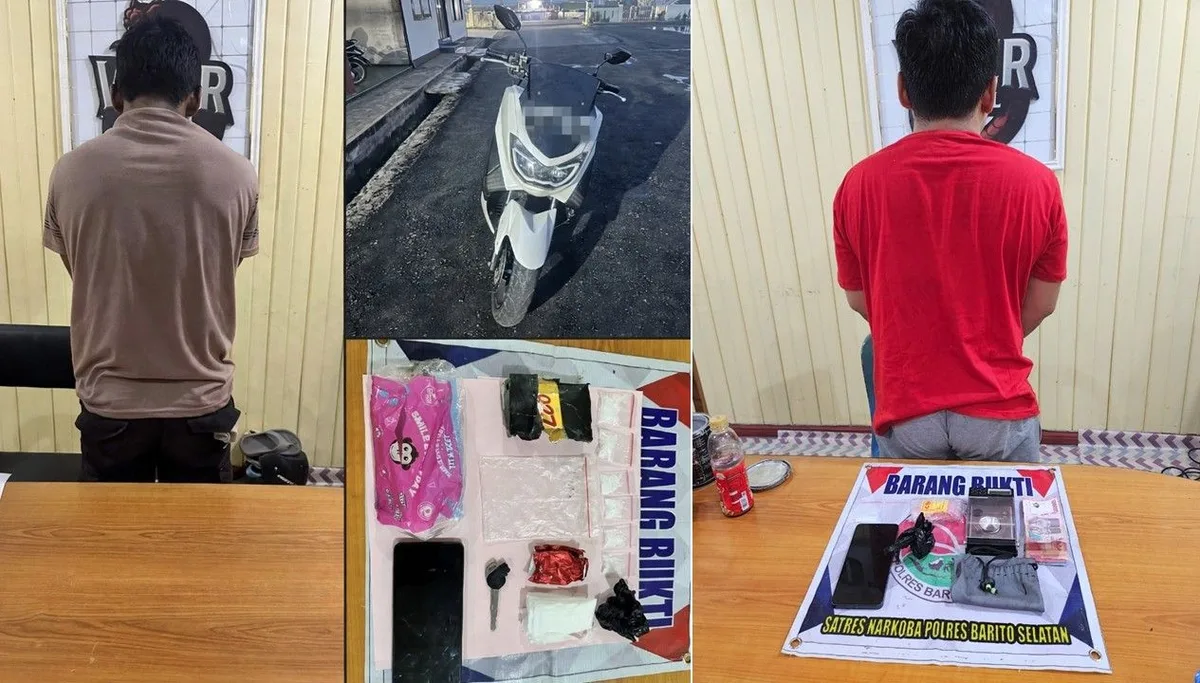 Polres Barsel amankan 2 pria dan sita 11,75 gram sabu di Buntok