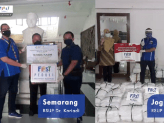 Peduli !!! First Media donasi 4.500 APD ke-12 RS rujukan Covid-19