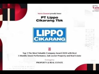 Dinilai berkinerja positif, Lippo Cikarang raih penghargaan "The Most Valuable Company Award 2020"