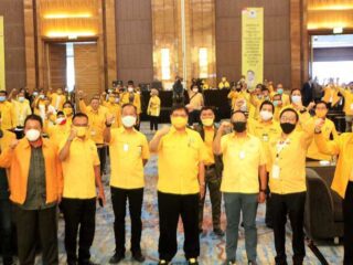 HUT Partai Golkar, Presiden sampaikan optimisme kebangkitan ekonomi, Airlangga puji kepemimpinan Jokowi saat pandemi