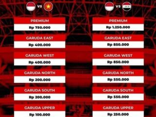 Sepak Bola: Harga tiket terusan dua pertandingan Timnas Indonesia, netizen sebut kemahalan