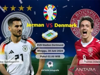 Jadwal babak 16 besar Euro 2024: Swiss tantang Italia, Jerman vs Denmark
