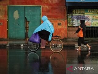 Sepuluh wilayah di Indonesia diperkirakan hujan ringan hari ini