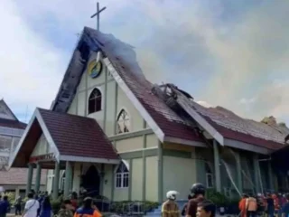 Terbakar: Empat ruang sekolah dan gereja di Kota Palangka Raya