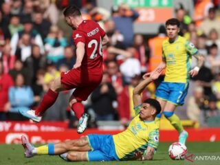 Liga Inggris: Liverpool tumbang di Anfield dari Nottingham, Haaland borong dua gol bagi City