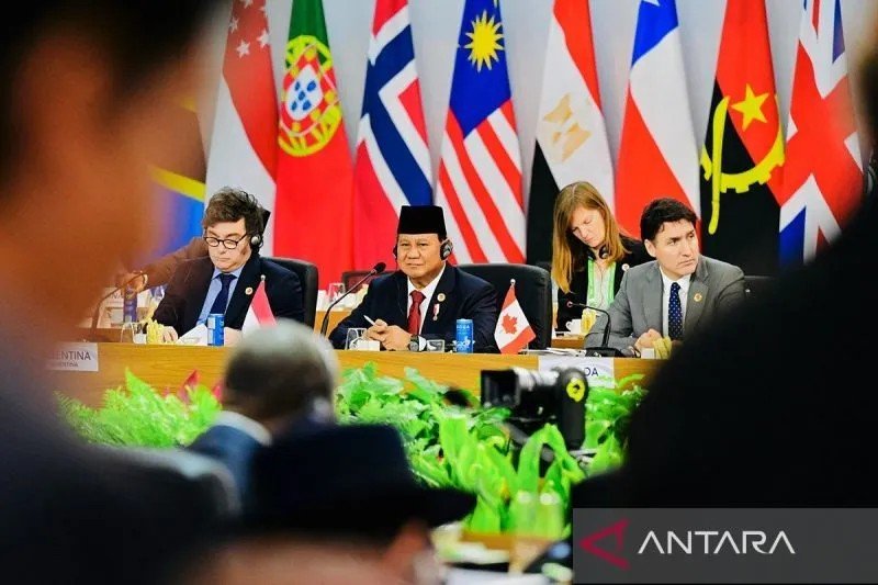 Presiden Prabowo Subianto saat menghadiri sesi pertama KTT G20 di Rio de Janeiro, Brasil, Senin (18/11/2024). ANTARA/HO-Biro Pers Setpres/am.