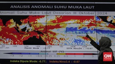 Ilustrasi. BMKG memberikan peringatan peningkatan curah hujan untuk sejumlah wilayah di Tanah Air sebagai imbas fenomena La Nina. (Foto: CNN Indonesia/Adhi Wicaksono)