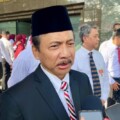 Ketua Mahkamah Konstitusi (MK) Suhartoyo menjawab pertanyaan wartawan di Gedung MK, Jakarta, Senin (25/11/2024). ANTARA/Fath Putra Mulya