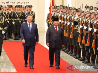 Disambut upacara kenegaraan, Prabowo: China contoh negara adikuasa dan peradaban besar