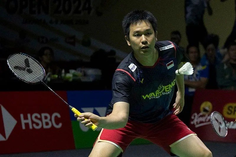 Pebulu tangkis ganda putra Indonesia Hendra Setiawan. ANTARA FOTO/Aprillio Akbar