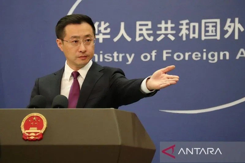 Juru Bicara Kementerian Luar Negeri China Lin Jian. ANTARA/Desca Lidya Natalia.