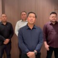 Screenshot Video Calon Gubernur Sulut Steven Kandouw memberi ucapan selamat kepada Calon Gubernur Terpilih Yulius Selvanus Komaling dan Calon Wagub Terpilih Victor Mailangkay.