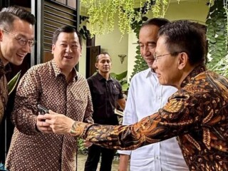 Jokowi terima kunjungan keluarga pendiri Lippo Group di Solo