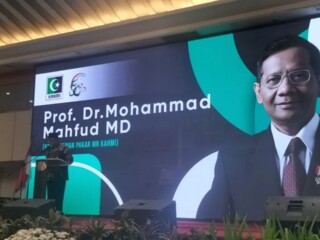 Kini Mahfud memuji program Prabowo, selaras dengan terwujudnya Indonesia Emas 2045