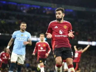 Liga Inggris: Gol Bruno dan Diallo bawa ‘Setan Merah’ menang dramatis atas City
