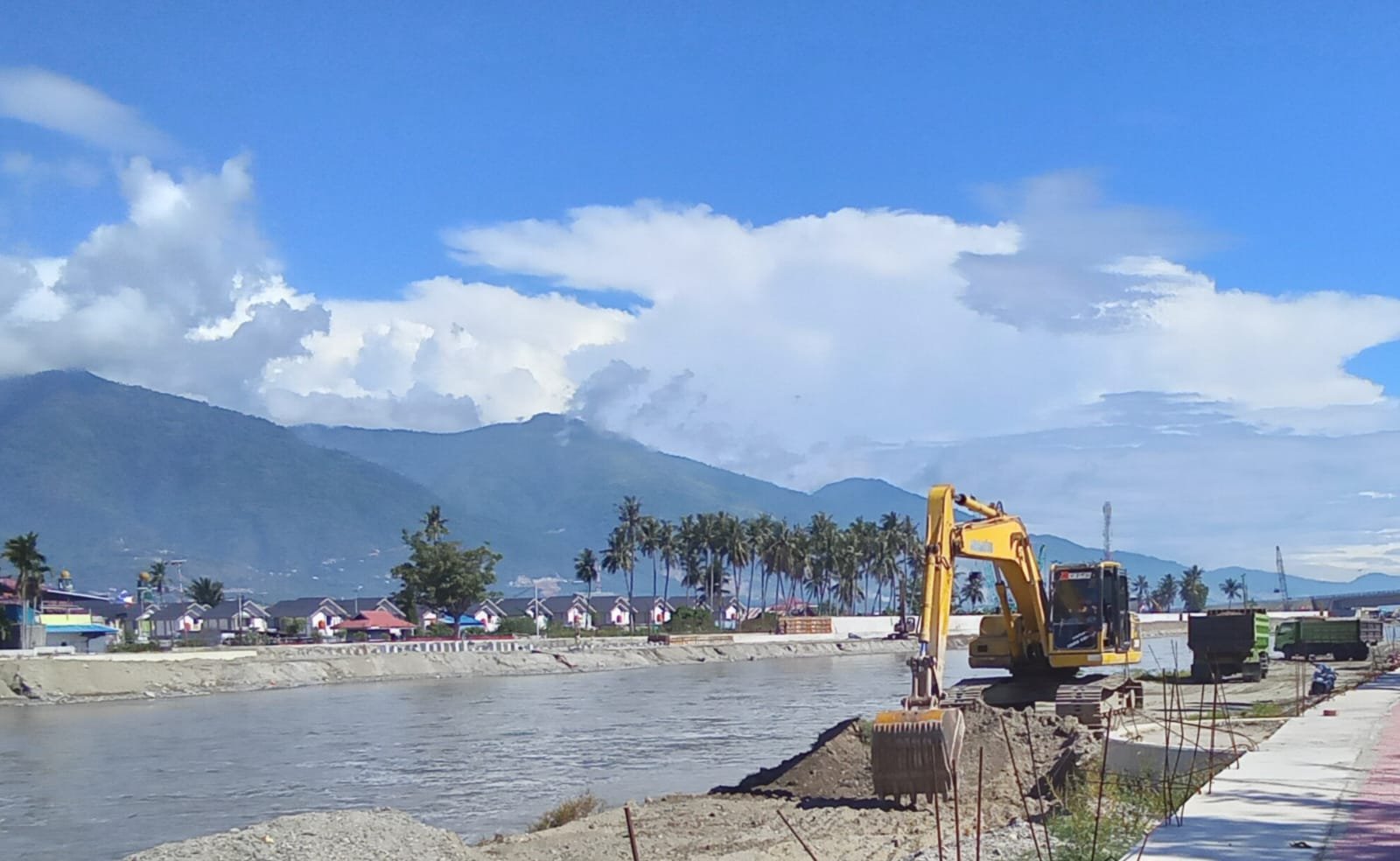 Progres pekerjaan paket proyek perbaikan sungai di Kota Palu pasca-tsunami capai 80 persen