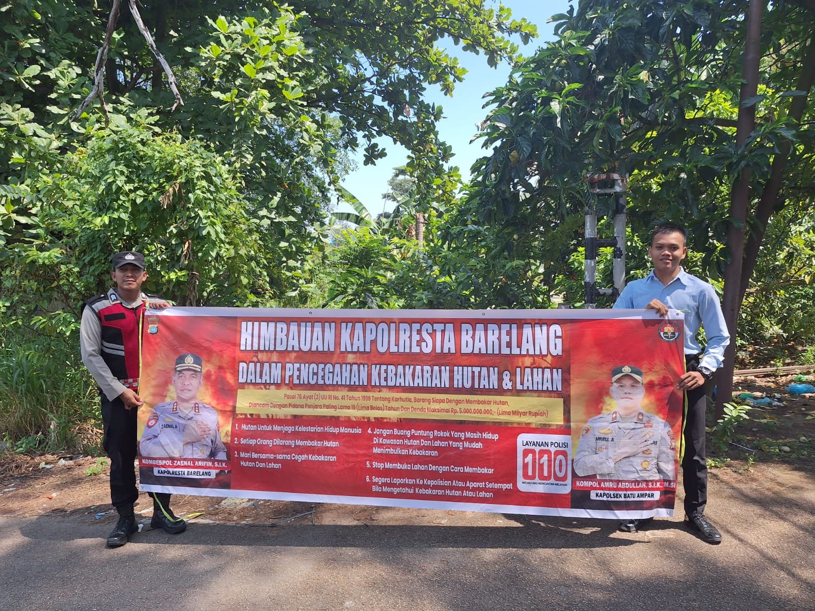 Cegah Karhutla, Polsek Batu Ampar gencarkan patroli