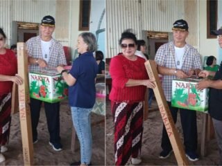 Reuni Emas SMPN Rerer, sumbang mesin pemotong rumput ke dua pemerintahan desa