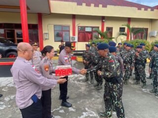 Polres Talaud sambangi markas Brimob rayakan HUT Bhayangkara ke-80