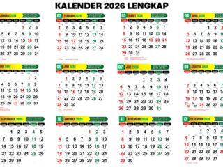 Kalender 2026 Resmi: 17 Libur Nasional dan 8 Cuti Bersama