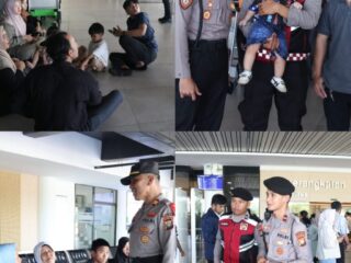 Pastikan mudik aman, Polda Kepri beri pelayanan dan imbauan keamanan di Bandara Hang Nadim