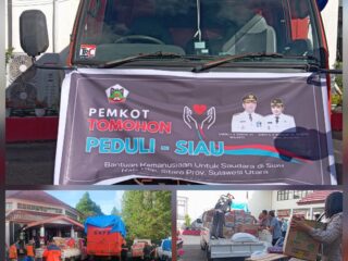 Peduli bencana Siau, Tomohon kirim bantuan tahap pertama hasil Swadaya ASN Pemkot