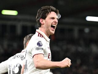 Brace Declan Rice antar Arsenal tekuk Bournemouth 3-2