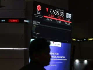 IHSG ditutup merosot 4,57 persen pada perdagangan hari ini
