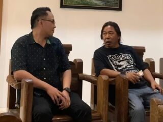 Hadiri undangan James Sumendap, GMNI Manado jaga solidaritas dengan alumni