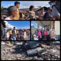 Pemprov Sulut melalui Dinas Sosial menyalurkan bantuan logistik kepada korban musibah kebakaran di Kelurahan Singkil, Kota Manado, Kamis (26326). (Foto kolase, Dinsos Pemprov Sulut).
