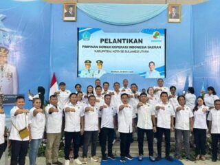 Turut dihadiri Gubernur Sulut, pengurus dekopinda Mitra periode 2026-2030 dilantik