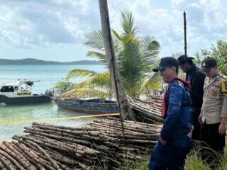 'Illegal logging' mangrove digagalkan, polisi amankan kapal dan ABK