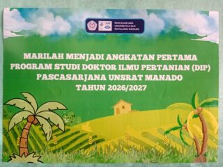 Unsrat buka Program Doktor Ilmu Pertanian, siap terima mahasiswa baru. Ini jadwalnya