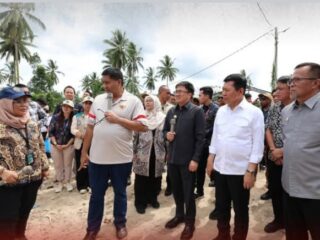 Tinjau lokasi rencana Pembangunan Rusunawa di Paniki Dua Manado, AARS bersama Wagub Sulut dampingi Menteri PKP RI