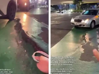 Jalan ambles di Sudirman viral, Pemprov Jakarta langsung lakukan perbaikan