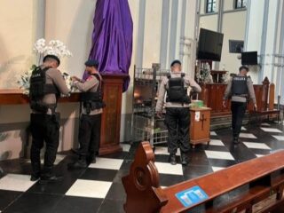 Brimob Polda sterilisasi 18 gereja sambut Jumat Agung dan Paskah 2026