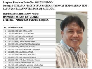 Heboh! Mahasiswa baru kedokteran Unsrat kembali didominasi luar Sulut, 76 dari 101 alarm keras untuk dunia pendidikan daerah