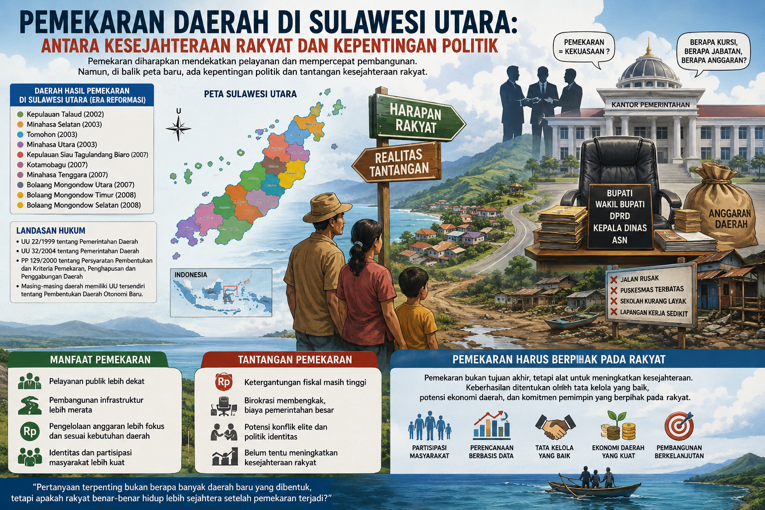 pemekarana daerah di Sulawesi Utara.
