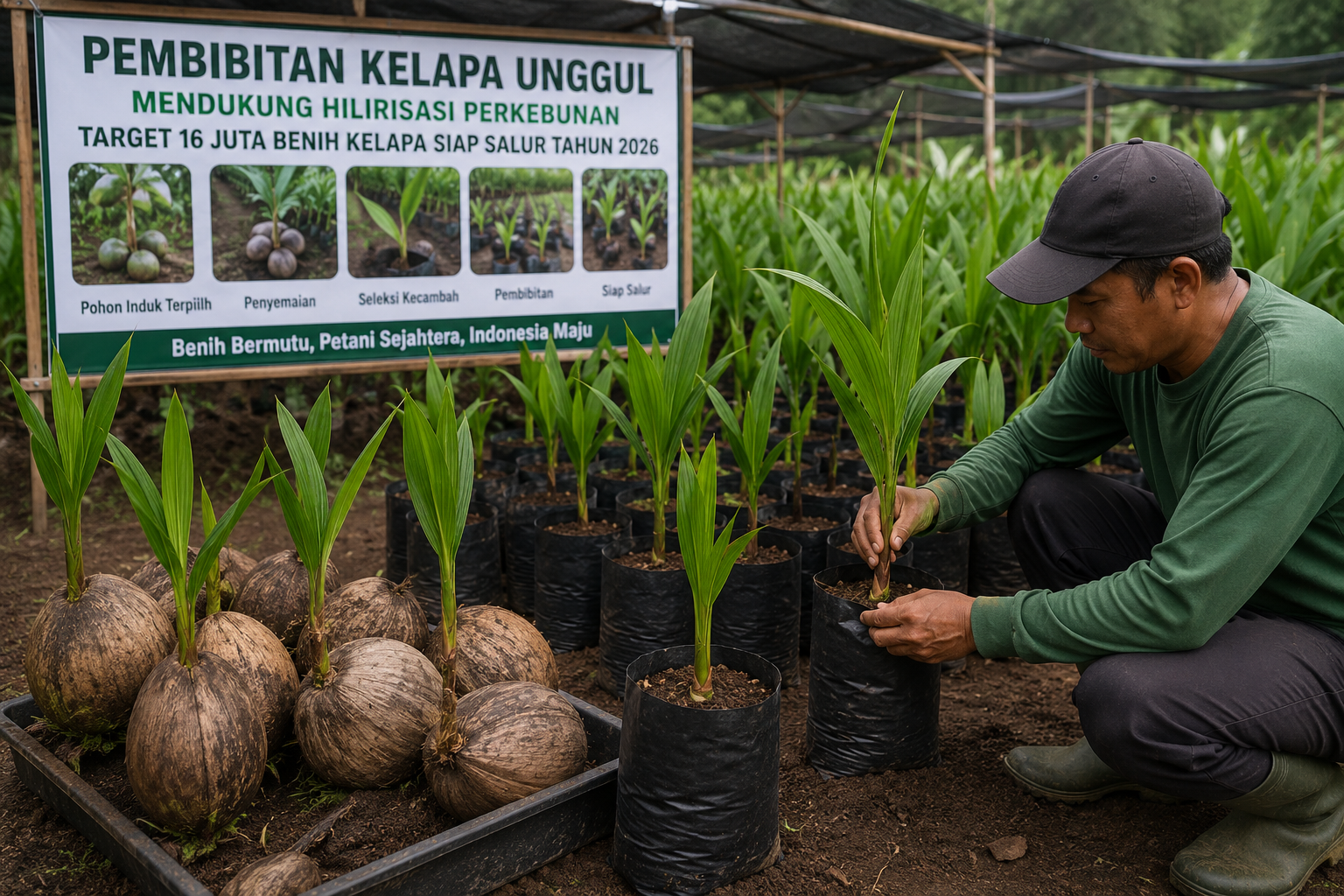 16 juta benih kelapa