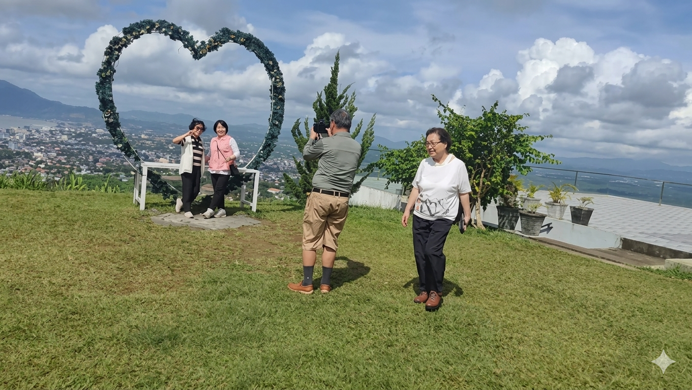 turis Korsel di salah satu objek Wisata di Minahasa