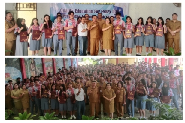 Penamatan SMAN 8 Manado sederhana